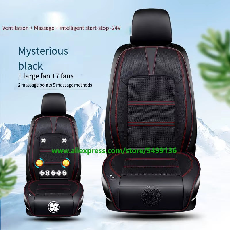 Summer Breathable Ice Silk USB Electric Cooling Messagecar Home Seat Pad Cushion Built-In Air Ventilated Fans for All Cars Chair