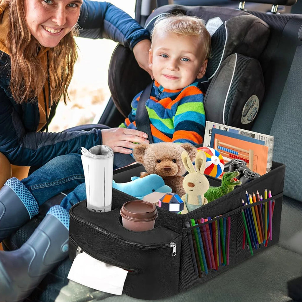 Car Seat Organizer Car Boot Storage Box Passenger Seat Organizer Foldable Backseat Waterproof Nonslip Car Interior Accessories