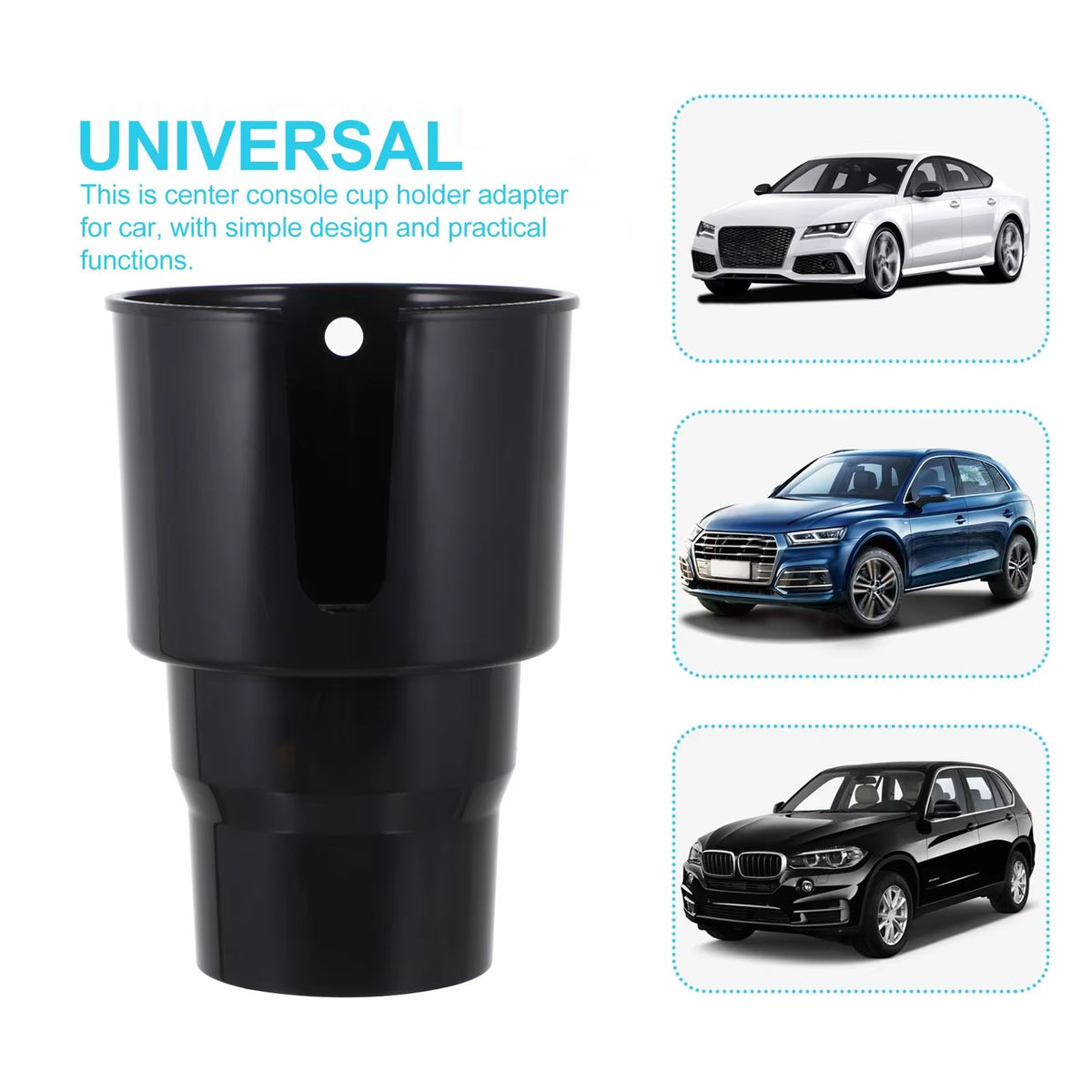 Plastic Cup Holder Adapter Converter Expand Car Beverage Holder Console Extender Retainer Cup Keeper Sturdy Durable
