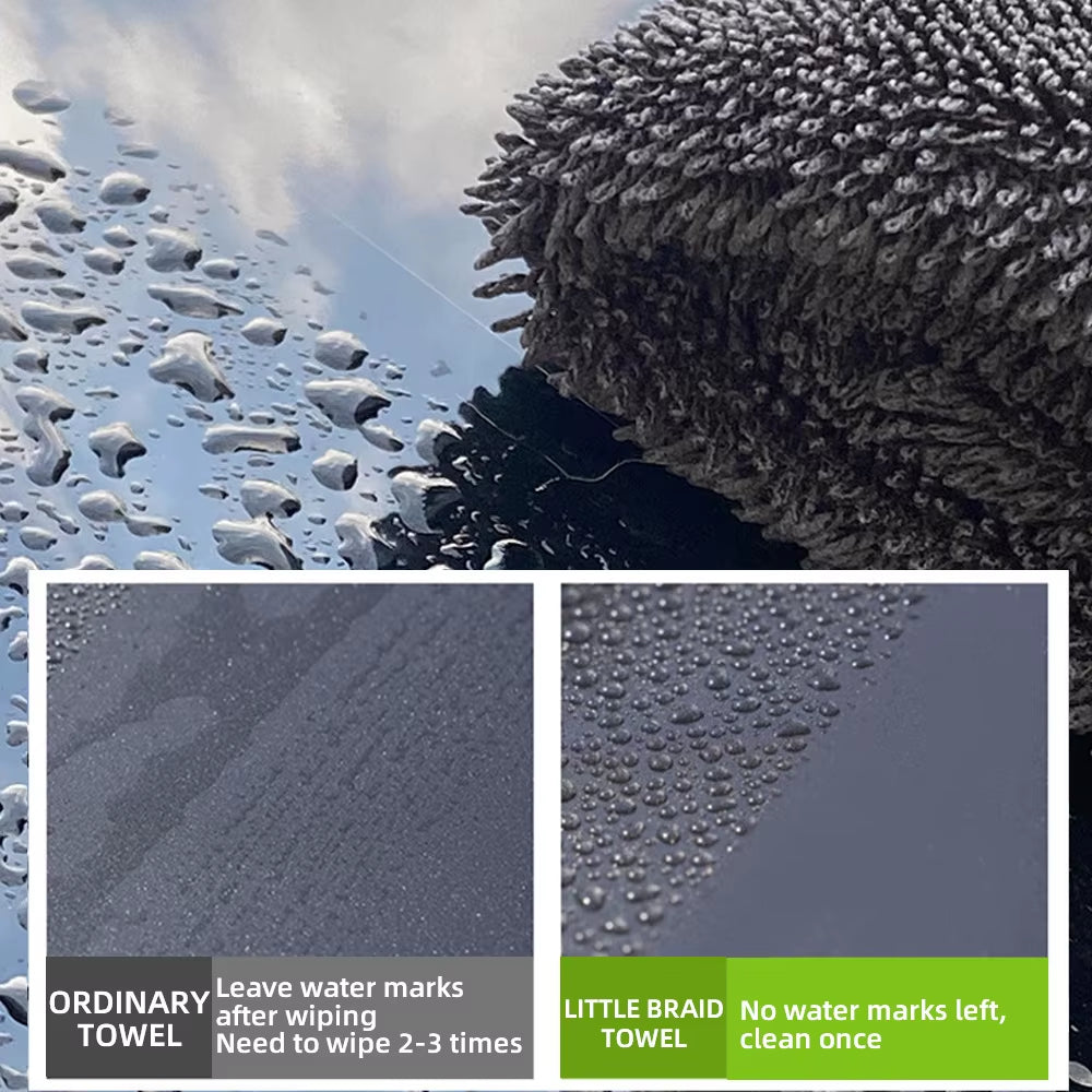 Micro Fiber Pile Auto Care Microfibre Detailing Microfiber Car Wash Cleaning Cloth Twisted Large Twist Loop Drying Towel for Car
