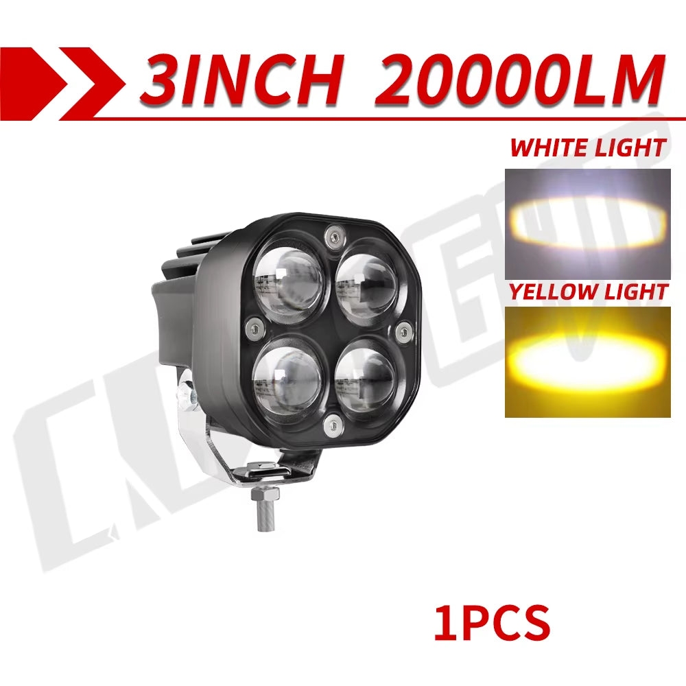 3Inch Led Work Spotlights 24V 12V Headlights for Motorcycles Flood Led Bar Fog Light DRL for Car Truck 4X4 off Road ATV