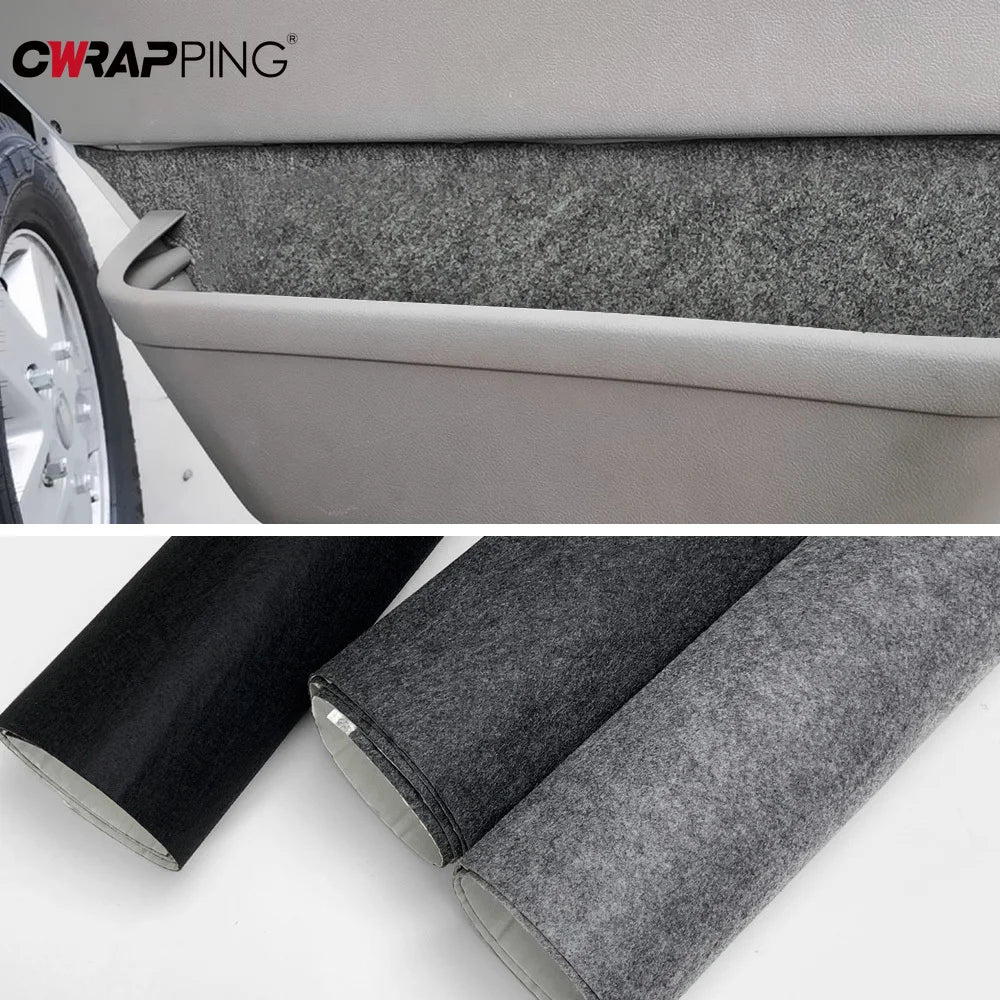 Car Lining Carpet Felt Cloth Self-Adhesive Carpet Non-Woven Fabric High Temperature Resistant Felt for Home Camper Car Repair