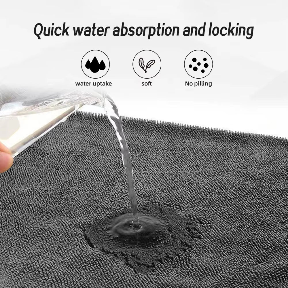 Micro Fiber Pile Auto Care Microfibre Detailing Microfiber Car Wash Cleaning Cloth Twisted Large Twist Loop Drying Towel for Car