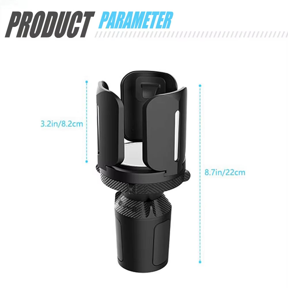 Vehicle Multifunctional Drink Cup Base with Adjustable Cup Holder Upgraded Extendable Car Cup Holder