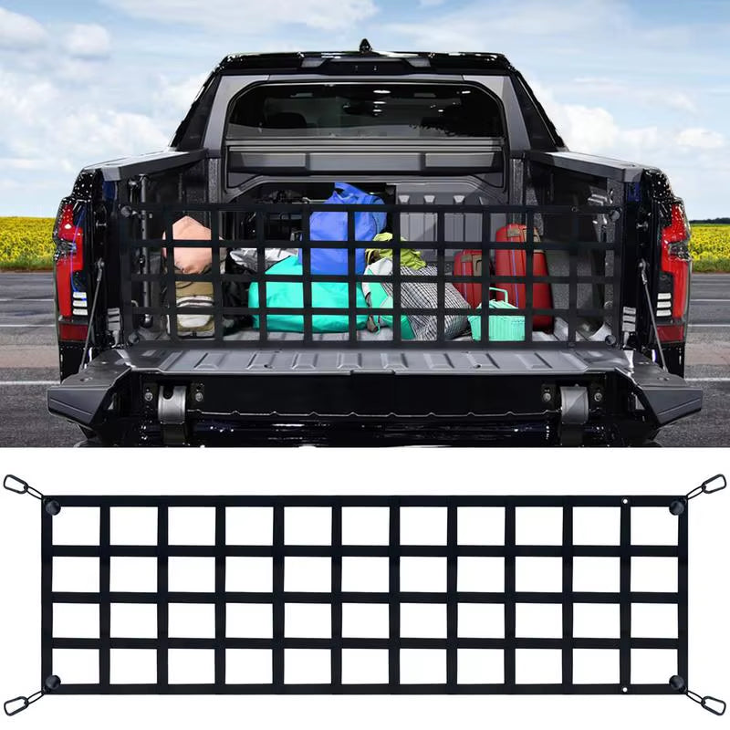 Pickup Truck Bed Tailgate Net UV Protection Net for Truck Cargo Tailgate Weatherproof Cargo Netting with Carabiner Hooks For