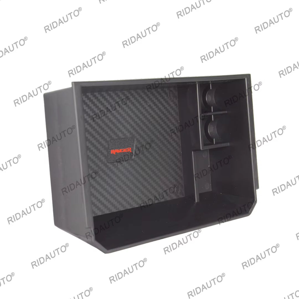 Center Console Tray Armrest Storage Box Holder with Tray for NEXT GEN FORD RANGER 2023 2024 RAPTOR WILDTRAK X SPORT XLT XLS XL