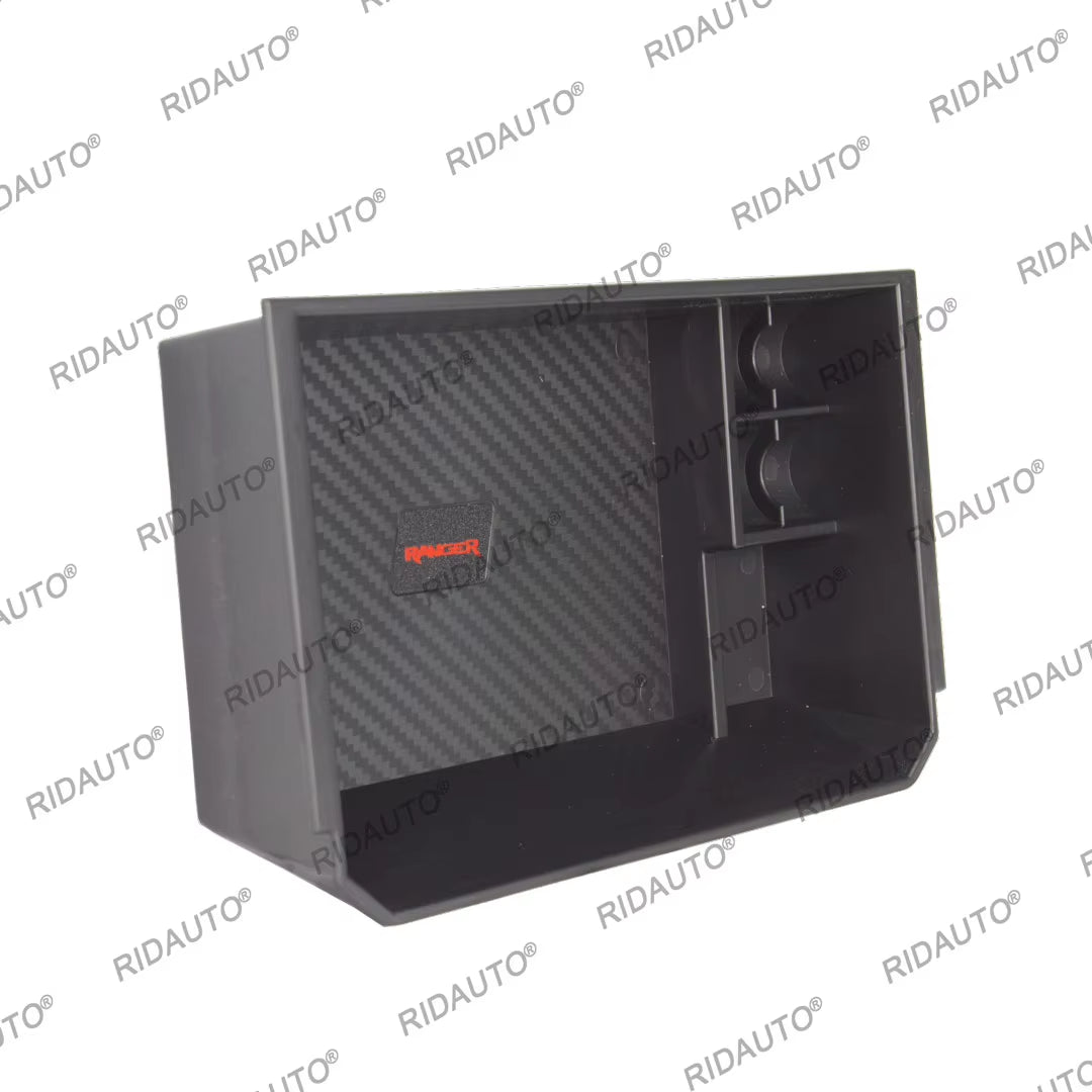 Center Console Tray Armrest Storage Box Holder with Tray for NEXT GEN FORD RANGER 2023 2024 RAPTOR WILDTRAK X SPORT XLT XLS XL