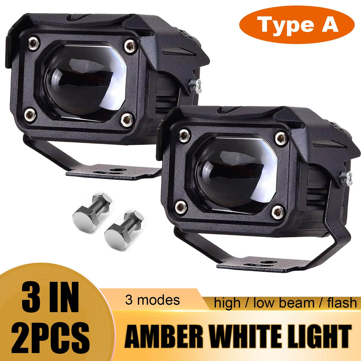 3 Inch LED Pods Light Spot Beam Waterproof Led Work Fog Driving Lights Bar for ATV UTV SUV off Road 4X4 Boat Truck Motorcycle