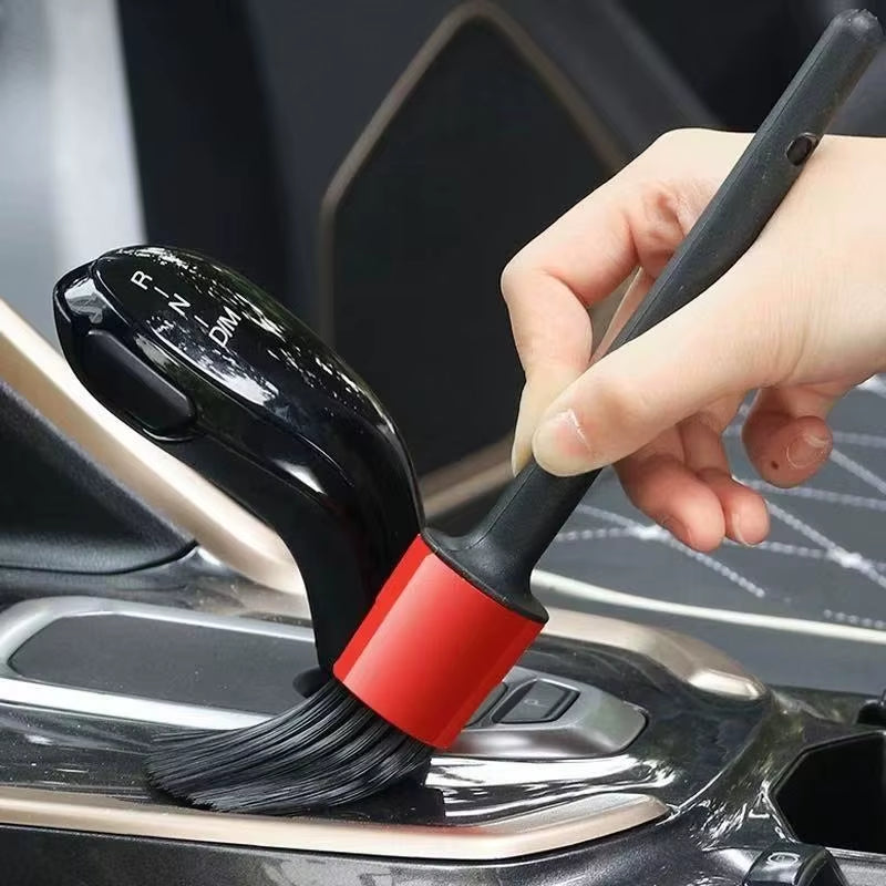 6PCS Car Detailing Brush Set Premium Fiber Multifunction Cleaning Brush for Cleaning Wheels Engine Interior Air Vents Wash Kit