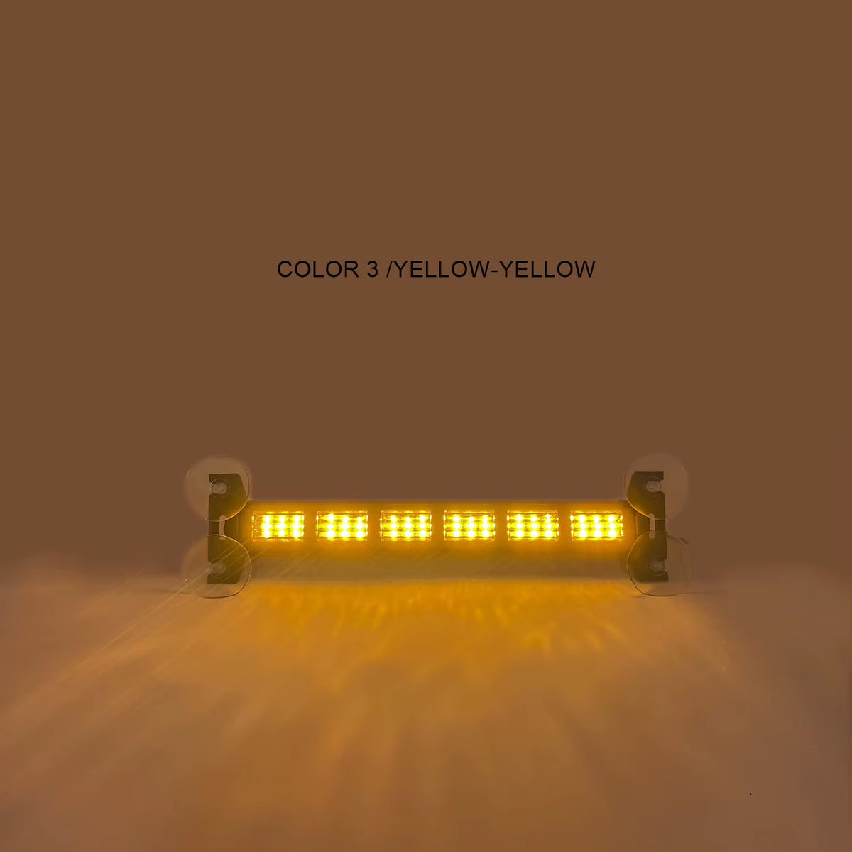 30CM LED Light Bar - 19 Flash Mode Amber White Emergency Strobe Light Strip 12V-24V Car Plug Power Mode for Motor Vehicles