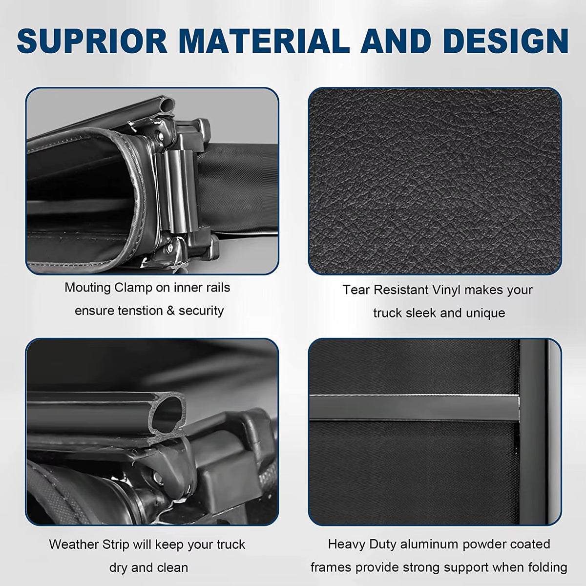 Easy to Install Soft Tri-Fold 5.8FT Bed Tonneau Cover for 2014-2018 Chevy Silverado GMC Sierra 1500