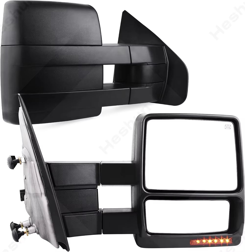 For Ford F-150 F150 Raptor 2004-2006 2007 2008 2009 2012 2013 2014 Pair Tow Mirrors Extendable Towing Mirrors LED Side Mirror