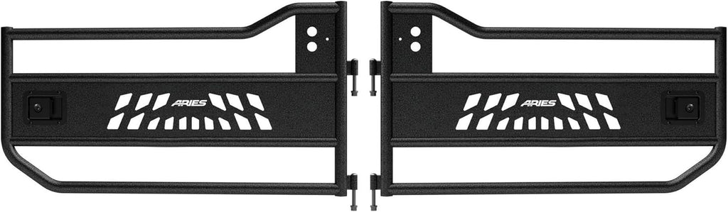 AR15009 Black Aluminum Front Jeep Wrangler JK Tube Half Doors