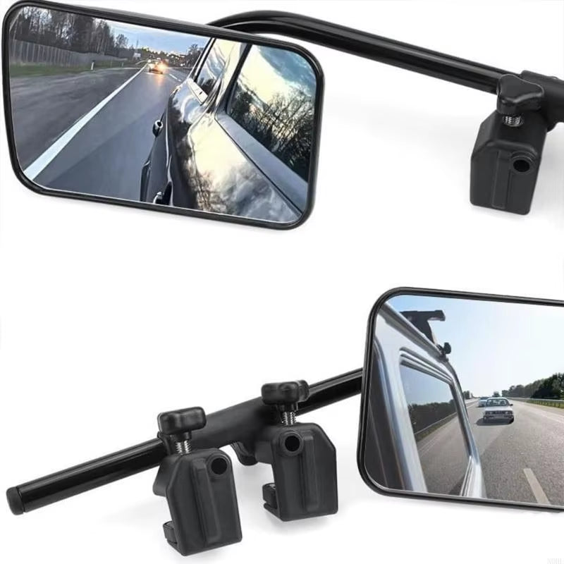 N0HF 1 Pair Trailer Clip on Towing Mirror Extensions Wing Mirror for Car Motorhomes Side Mirror Extenders Rear View Mirror