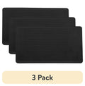 (3 Pack)  1-Piece Car Floor Mat Cargo Utility Black - Universal Fit, AD071717B