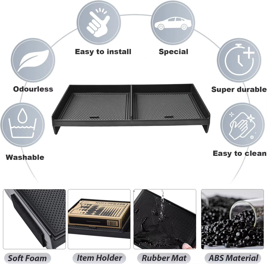 For 2026 2025 2024 2023 2022 Nissan Frontier Center Console Organizer Tray Middle under Climate Controls Secondary Storage Box