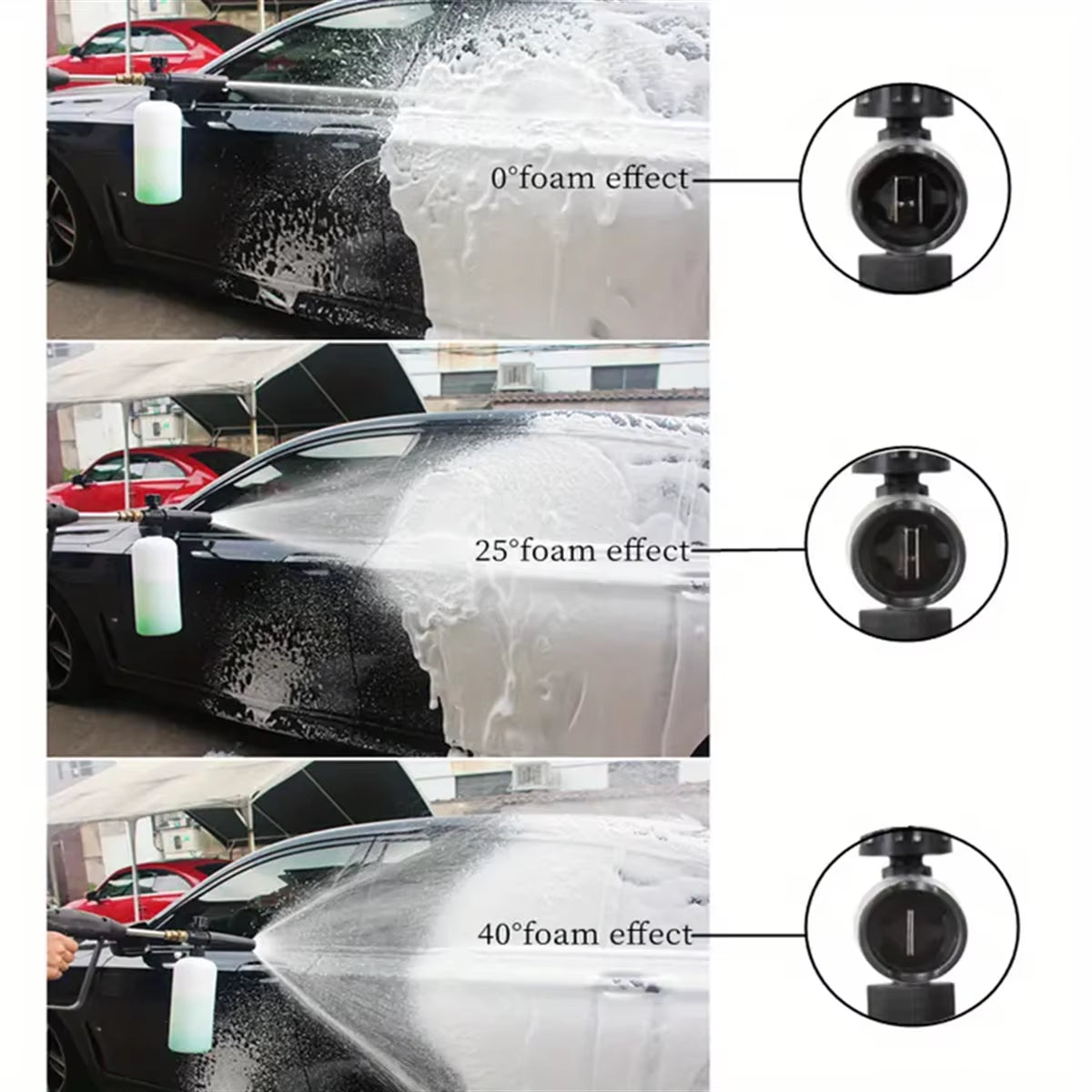 700Ml Plastic Snow Foam Cannon with 1/4 Inch Quick Connect for High Pressure Washer Sprayer Gun, Car Wash Soap Attachment Kit