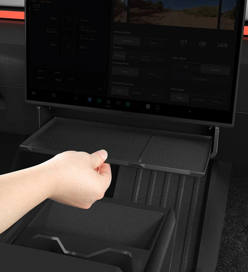 For Tesla Cybertruck 2025 Storage Box Storage Organizer Case Tray under the Central Control Screen behind the Screen Storage Box