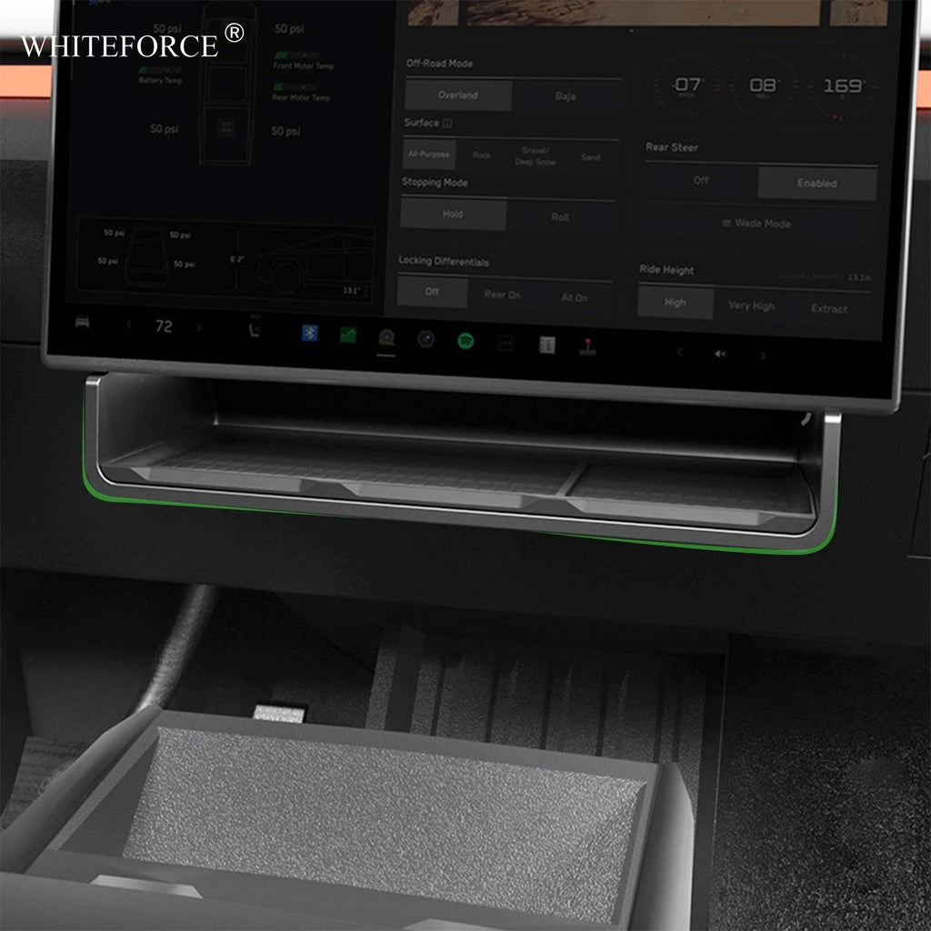 For Tesla Cybertruck 2025 Storage Box Storage Organizer Case Tray under the Central Control Screen behind the Screen Storage Box