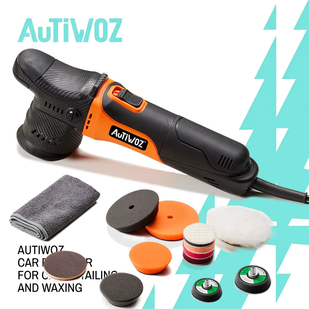 650W Mini Car Buffer Polisher 50Mm/75Mm Dual Action Polishing Machine 12Mm Eccentric Scratch Removal Tools Waxing Set