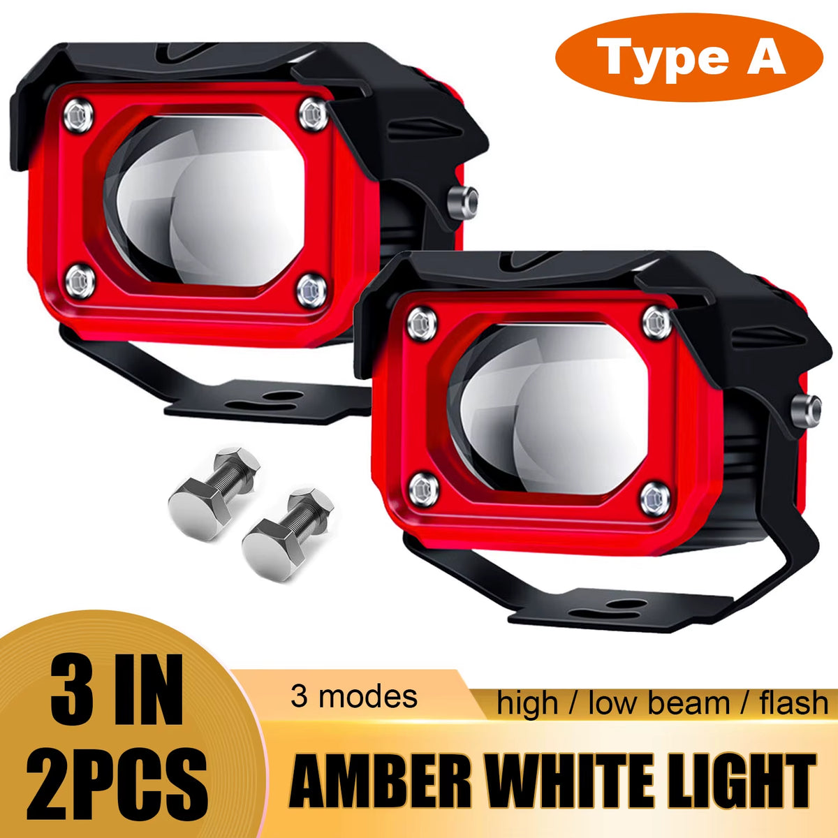 3 Inch LED Pods Light Spot Beam Waterproof Led Work Fog Driving Lights Bar for ATV UTV SUV off Road 4X4 Boat Truck Motorcycle