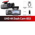 Dash Cam Dual Lens 4K UHD Recording Car Camera DVR Night Vision Video Recorder with GPS Wi-Fi Support Black Box 24H Parking