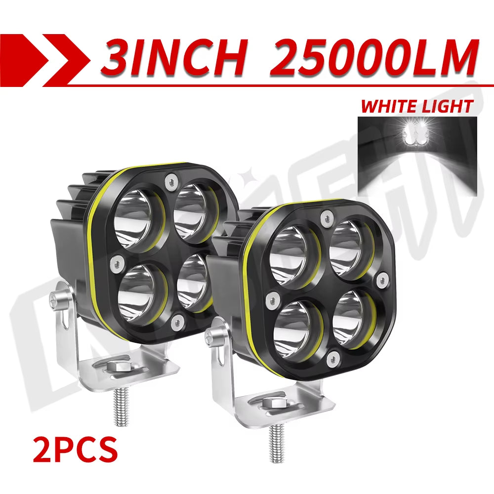 3Inch Led Work Spotlights 24V 12V Headlights for Motorcycles Flood Led Bar Fog Light DRL for Car Truck 4X4 off Road ATV