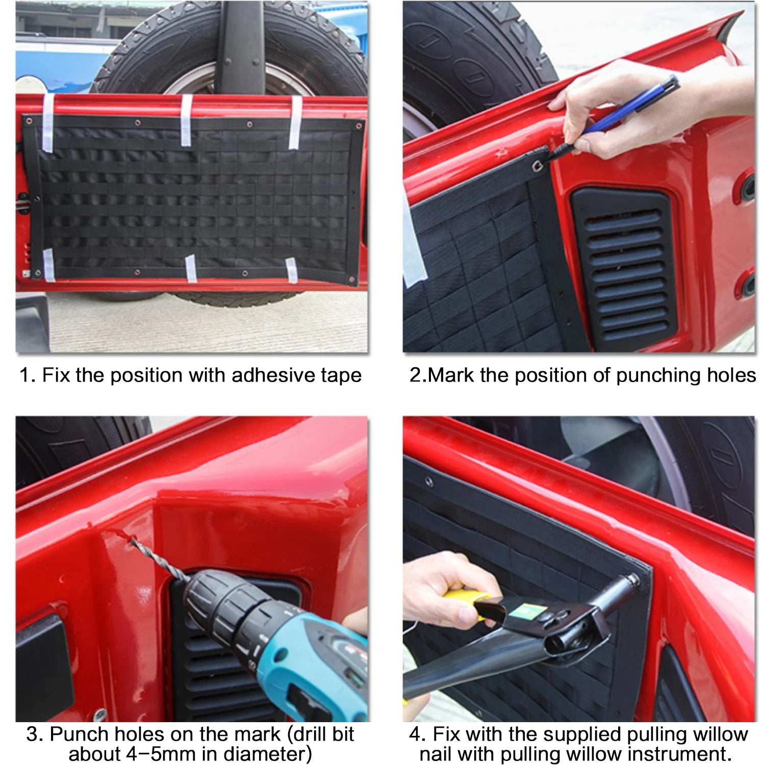 Tail Door Storage Bags Tool Kit Organizer Camping Mat for Jeep Wrangler Jk Jl 2007-2018+ Car Accessories
