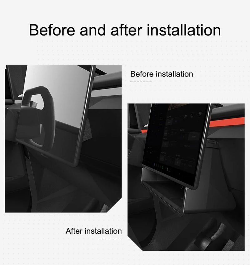 For Tesla Cybertruck 2025 Storage Box Storage Organizer Case Tray under the Central Control Screen behind the Screen Storage Box