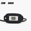 4 Inch Flush Mount LED Pods Lights 20W 4000LM Flood Lamp 4'' LED Light Bar Offroad Driving Fog Lights LED Work Lights 6000K