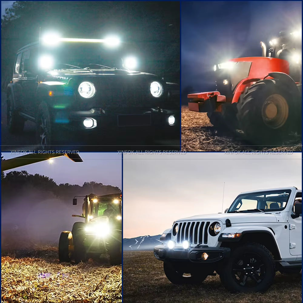 LED Bar Work Light SMD Spotlight for Motorcycle Jeep Truck Car SUV ATV Barra LED Headlights 4X4 off Road 12V 24V Barra Auxiliary