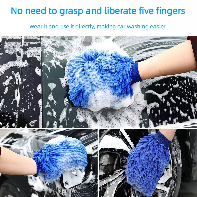 4000PSI High Pressure Washer Gun with Foam Cannon Car Wash Gloves M22-14/15 Dual 1/4' Adapter & 5 Nozzles for Car Cleaning