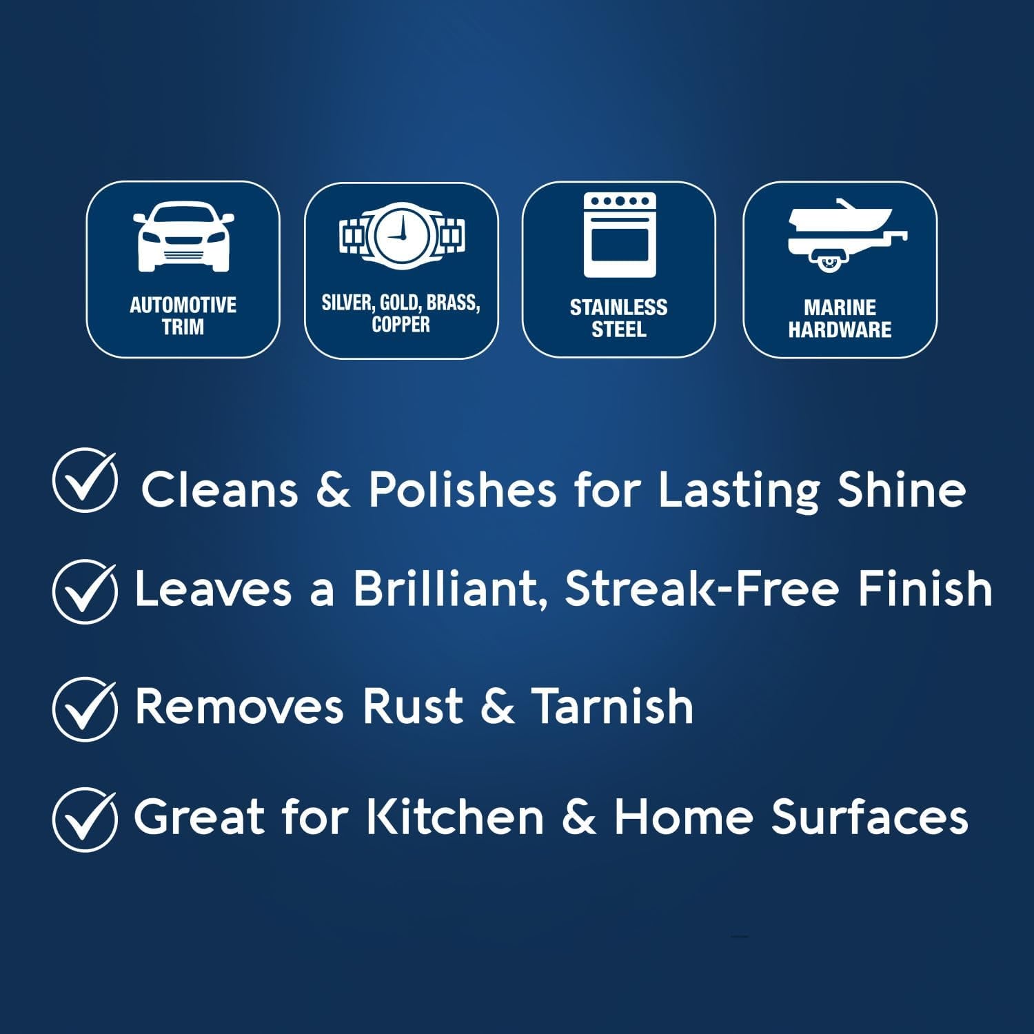 Nevr Dull All Metal Wadding Polish, Chrome and Metal Cleaner for Cars, Kitchens, Bathrooms, Easy Tear Pads for Stainless Steel, Brass, Copper, Aluminum, 5 Oz Tin