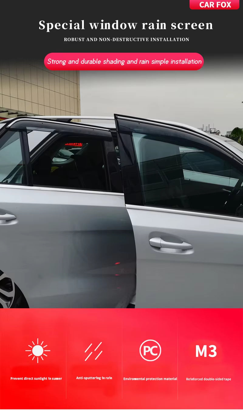 Door Visor for DODGE RAM 1500 DT MK5 2019-2022 Window Visor Vent Ventvisor Wind Deflectors Visors Rain Guard Shades Visor