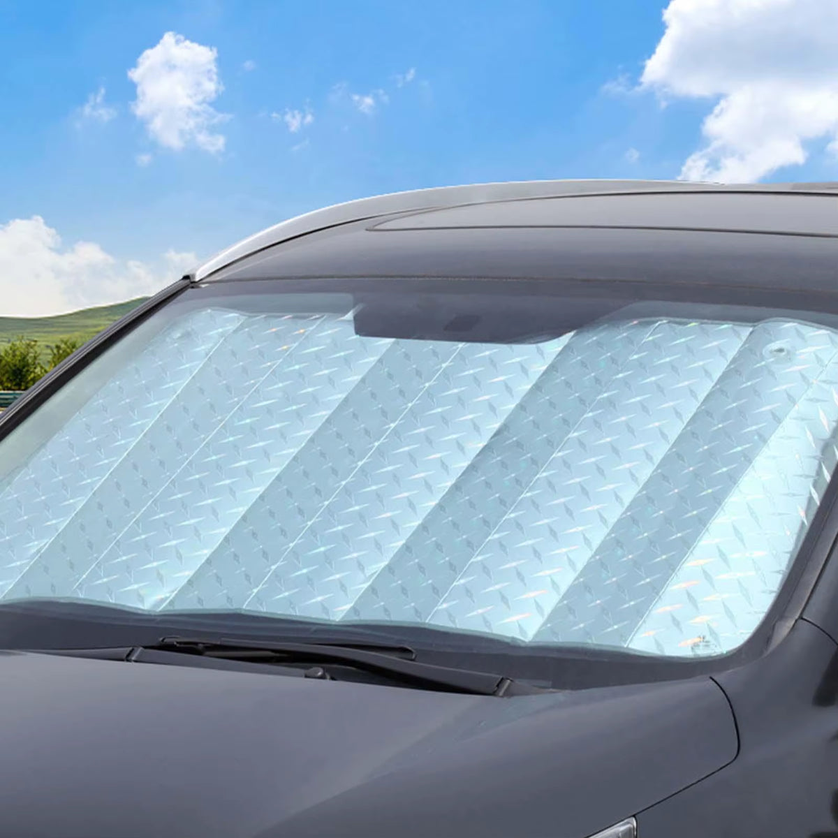 Car Windshield Sunshade Auto Sun Visor Heat Protection UV Protection Foldable Automotive Shield for Trucks Sedans Rvs Vehicles