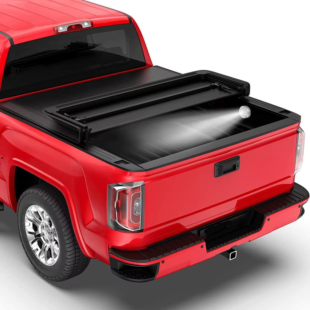 Easy to Install Soft Tri-Fold 5.8FT Bed Tonneau Cover for 2014-2018 Chevy Silverado GMC Sierra 1500