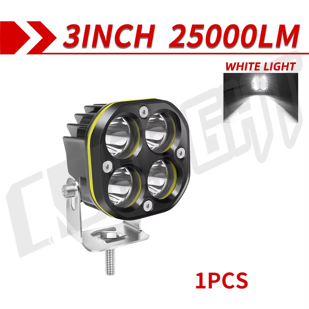 3Inch Led Work Spotlights 24V 12V Headlights for Motorcycles Flood Led Bar Fog Light DRL for Car Truck 4X4 off Road ATV