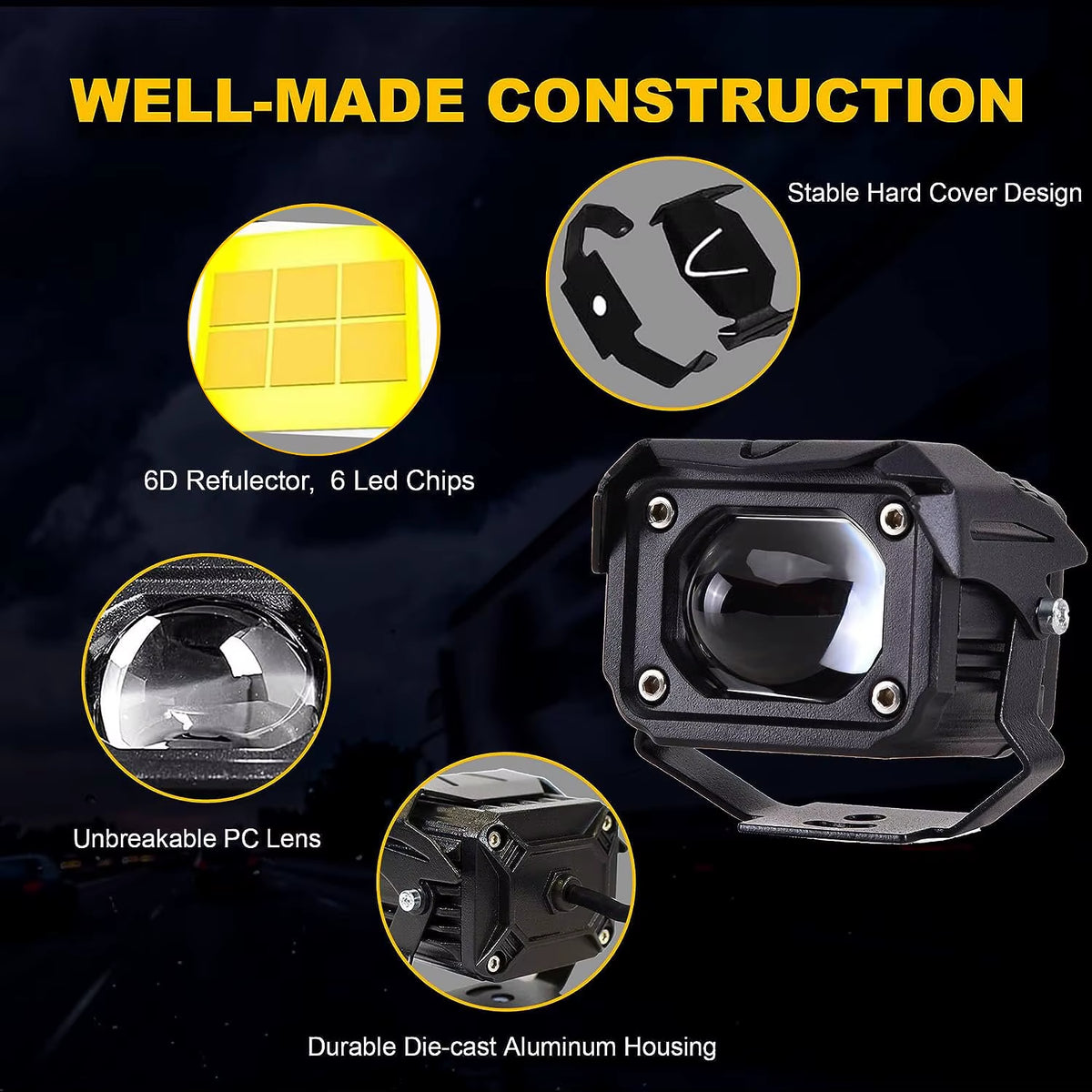 3 Inch LED Pods Light Spot Beam Waterproof Led Work Fog Driving Lights Bar for ATV UTV SUV off Road 4X4 Boat Truck Motorcycle