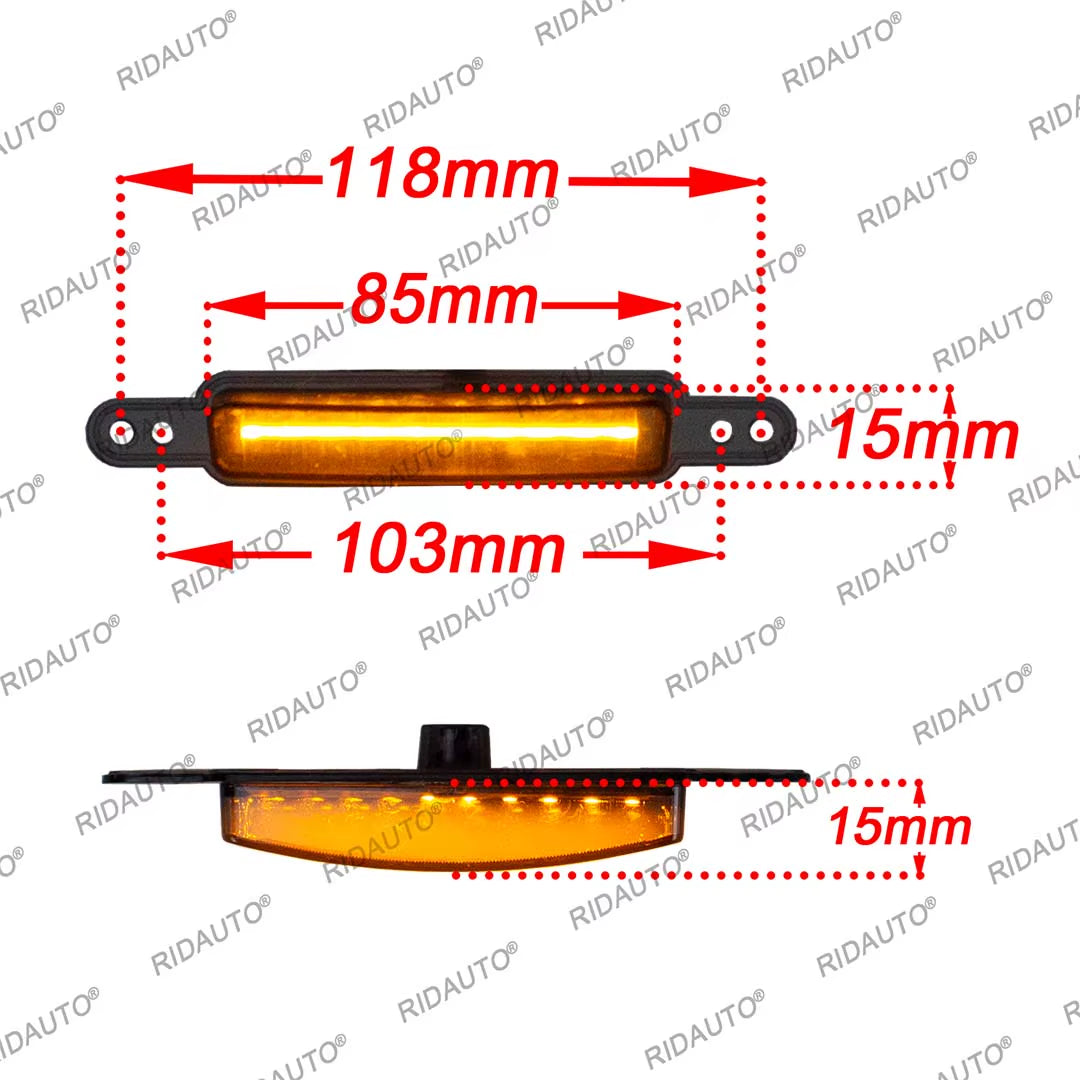 3PCS LED Lights Amber Yellow Lights DIY LED Lamp Raptor Modify Grille Lights Fit FORD F150 2021 2022 2023 Upgrades Raptor Grille