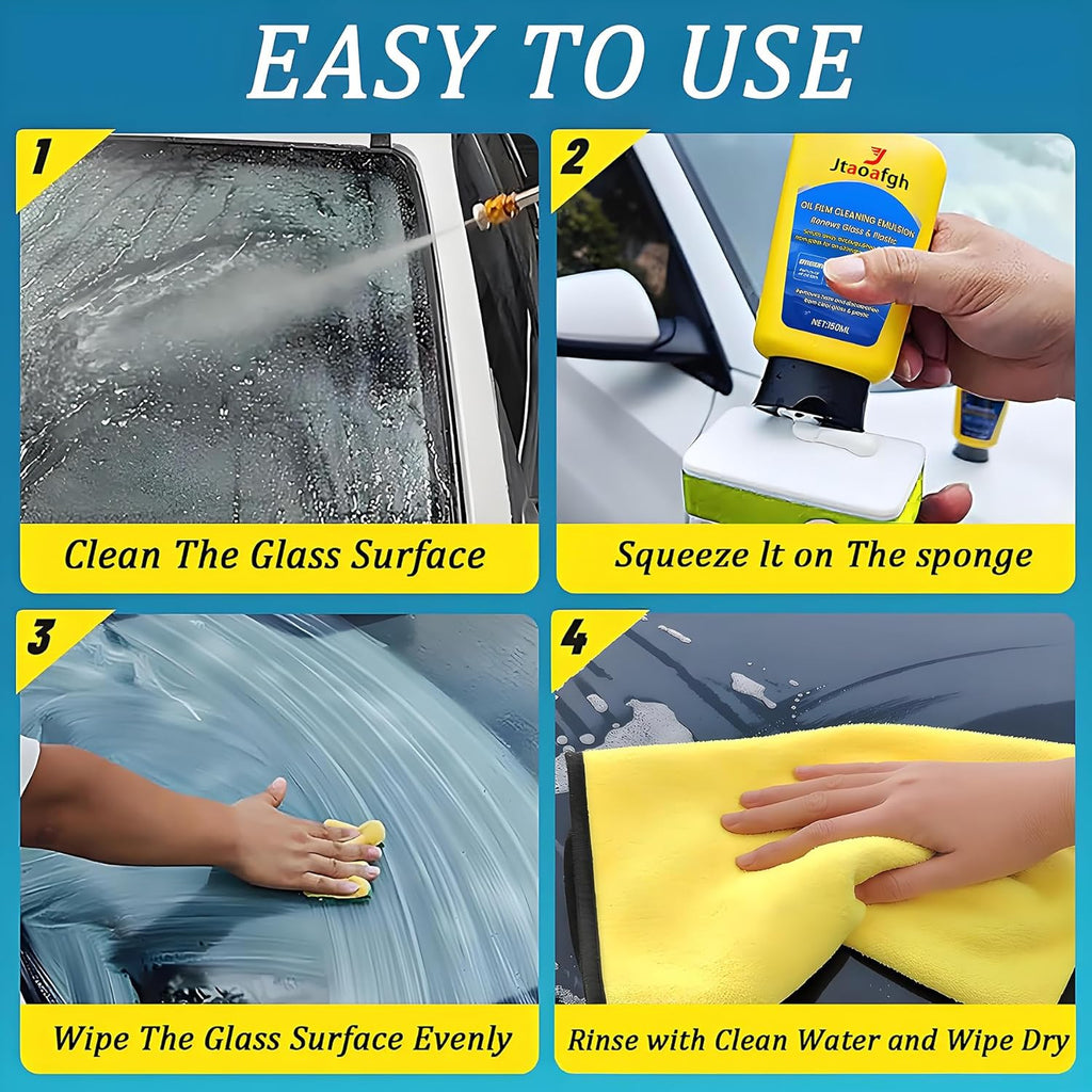 Oil Film Cleaning Emulsion,Auto Glass Cleaner，Automotive Oil Film Cleaner，Automotive Glass Oil Film Remover,Car Glass Oil Film Cleaner,Glass Cleaner for Auto Cleaning