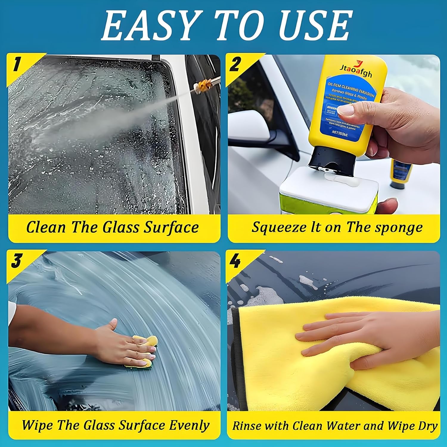 Oil Film Cleaning Emulsion,Auto Glass Cleaner，Automotive Oil Film Cleaner，Automotive Glass Oil Film Remover,Car Glass Oil Film Cleaner,Glass Cleaner for Auto Cleaning