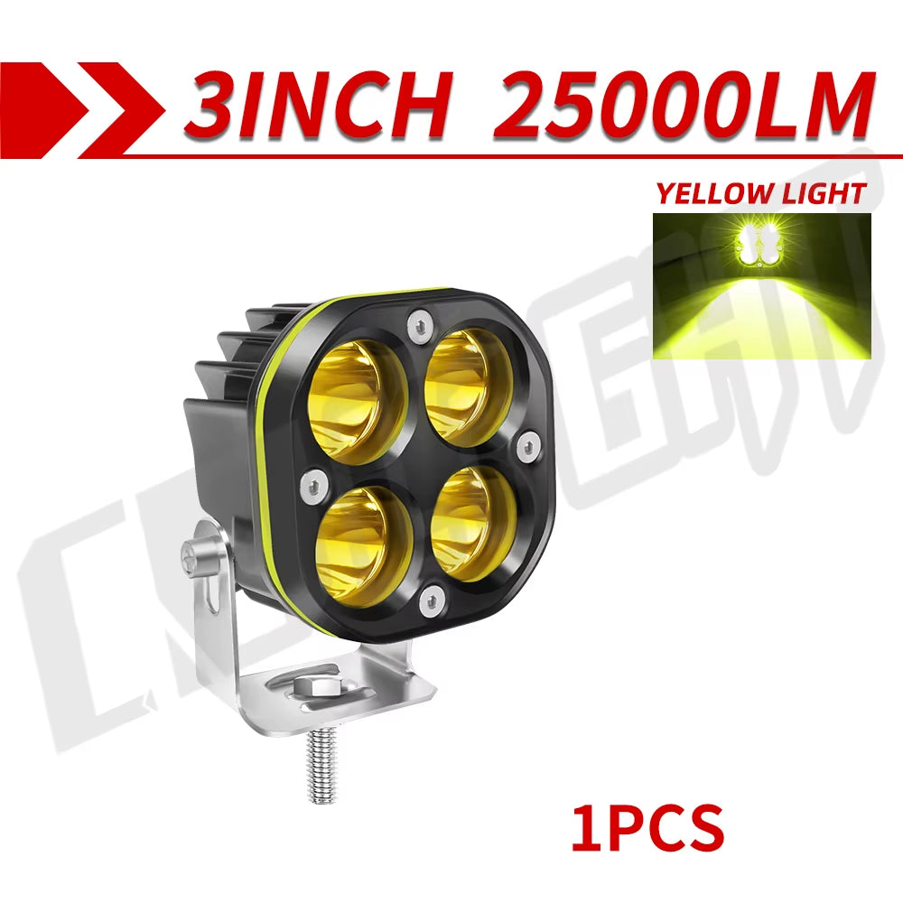 3Inch Led Work Spotlights 24V 12V Headlights for Motorcycles Flood Led Bar Fog Light DRL for Car Truck 4X4 off Road ATV