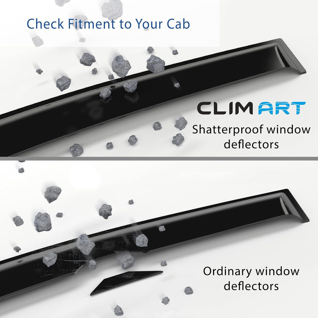 In-Channel Incredibly Durable Rain Guards for Mazda CX-5 2017-2025, Original Window Deflectors, Vent Deflector, Vent Window Visors, Dark Smoke Car Accessories, 4 Pcs. - 617269