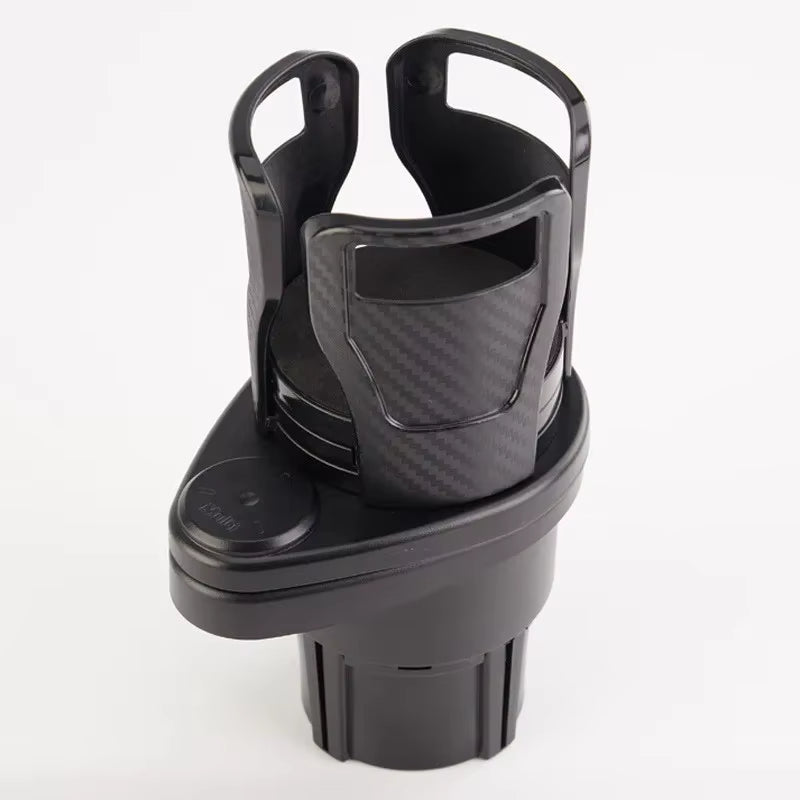 Car Cup Holder Expander Adapter, 2 in 1 Multifunctional 2 Cup Mount Extender Sturdy Cupholder with 360° Rotating Adjustable Base