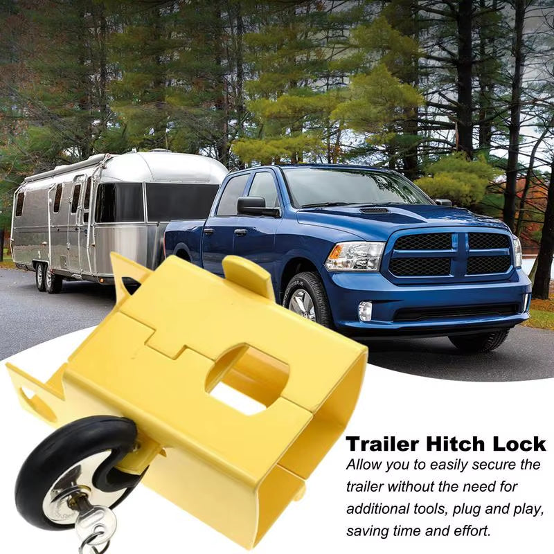 Trailer Tongue Lock Solid Trailer Hitch Pin Lock Generic Anti-Theft Device Secure Travel Trailer Hitch Lock Tongue Lock For