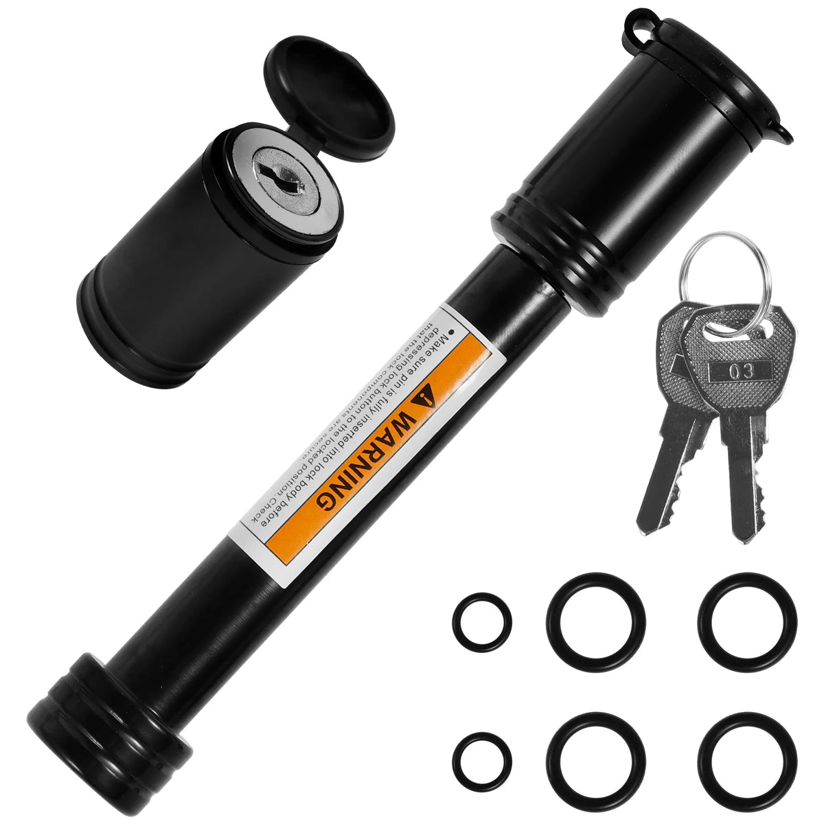 Trailer Hitch Lock 5/8In Carbon Steel Towing Hitch Receiver Lock Anti-Theft Waterproof Hitch Receiver Pin Lock for RV Truck Keys