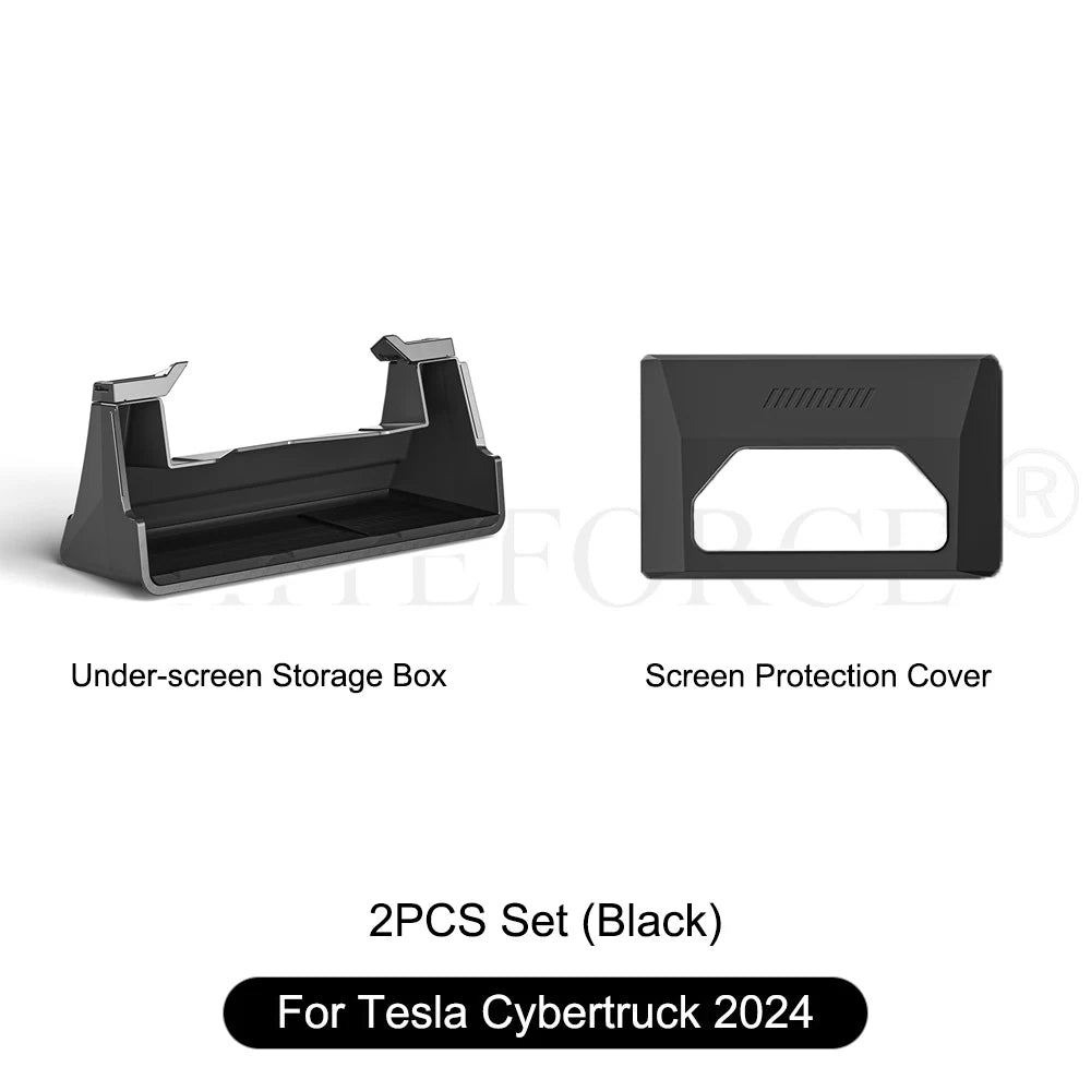 For Tesla Cybertruck 2025 Storage Box Storage Organizer Case Tray under the Central Control Screen behind the Screen Storage Box