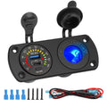 QC 3.0 Cigarette Lighter Outlet Waterproof 12V/24V PD USB Car Charge Socket Panel with Switch for RV Motorcycle Car Marine