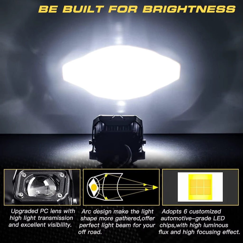 3 Inch LED Pods Light Spot Beam Waterproof Led Work Fog Driving Lights Bar for ATV UTV SUV off Road 4X4 Boat Truck Motorcycle