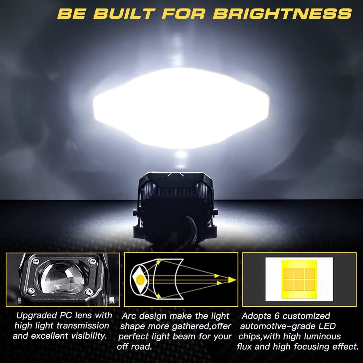 3 Inch LED Pods Light Spot Beam Waterproof Led Work Fog Driving Lights Bar for ATV UTV SUV off Road 4X4 Boat Truck Motorcycle